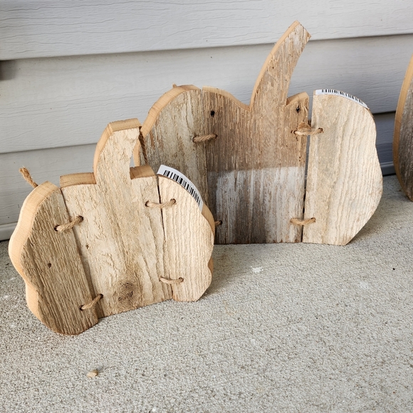 Barnwood pumpkins set Halloween Fall Decor - Picture 6 of 7